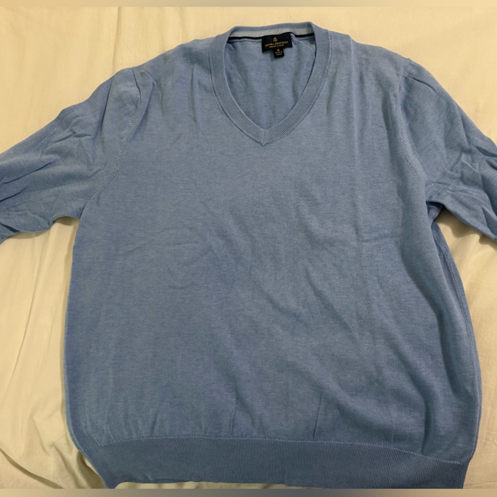 Brooks Brothers new without tags v neck cotton sweater size medium
